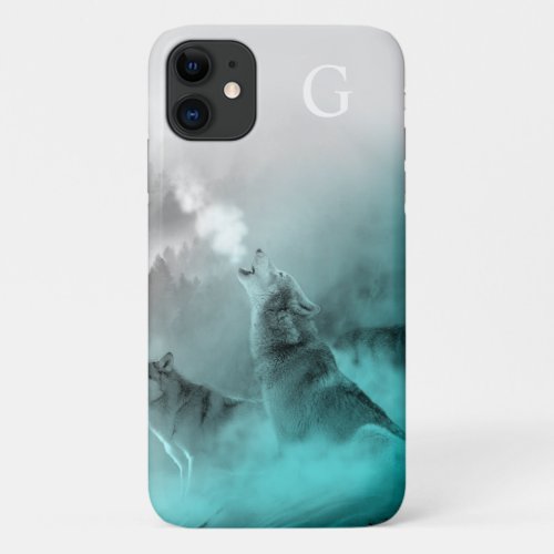 Winter Wolf Monogrammed iPhone 11 Case