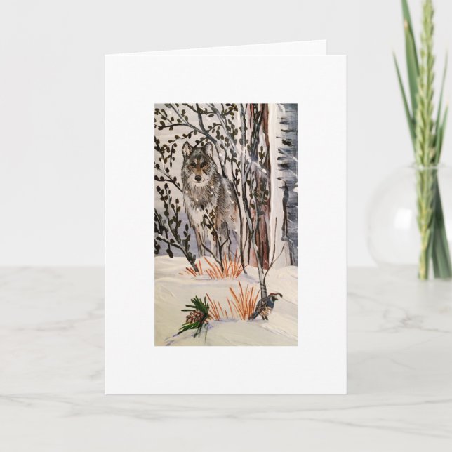 Winter Wolf Notecard (Front)