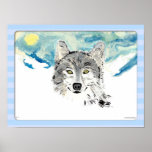 Winter Wolf Poster at Zazzle