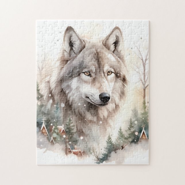 Winter Wolf Puzzle (Vertical)