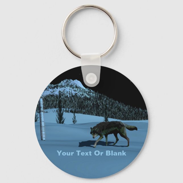 Winter Wolf - Tapetum Lucidum Keychain (Front)