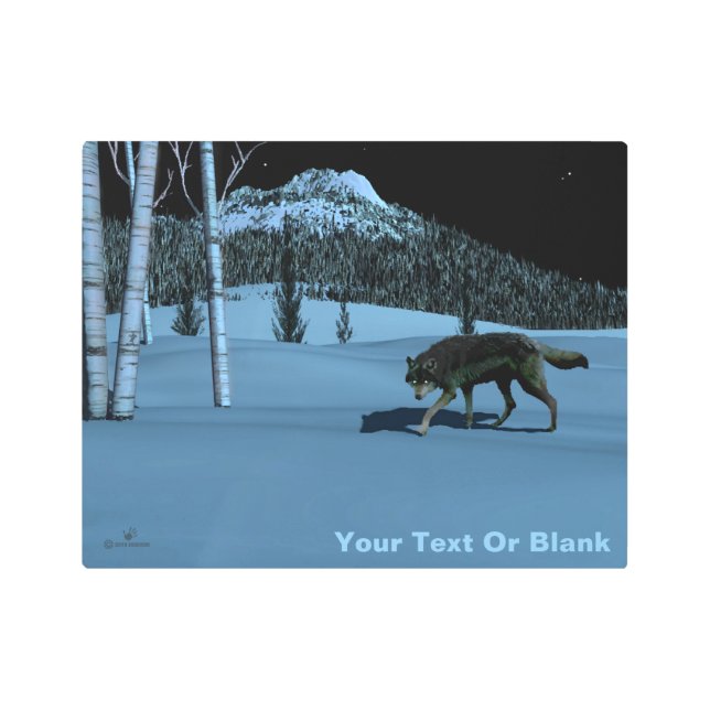 Winter Wolf - Tapetum Lucidum Metal Print (Front)