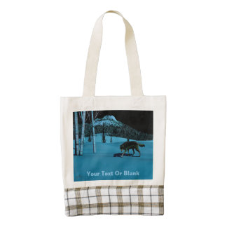 Winter Wolf - Tapetum Lucidum Zazzle HEART Tote Bag