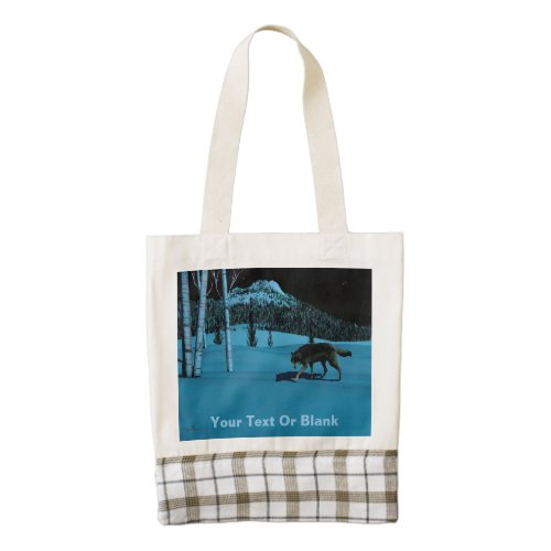 Winter Wolf _ Tapetum Lucidum Zazzle HEART Tote Bag