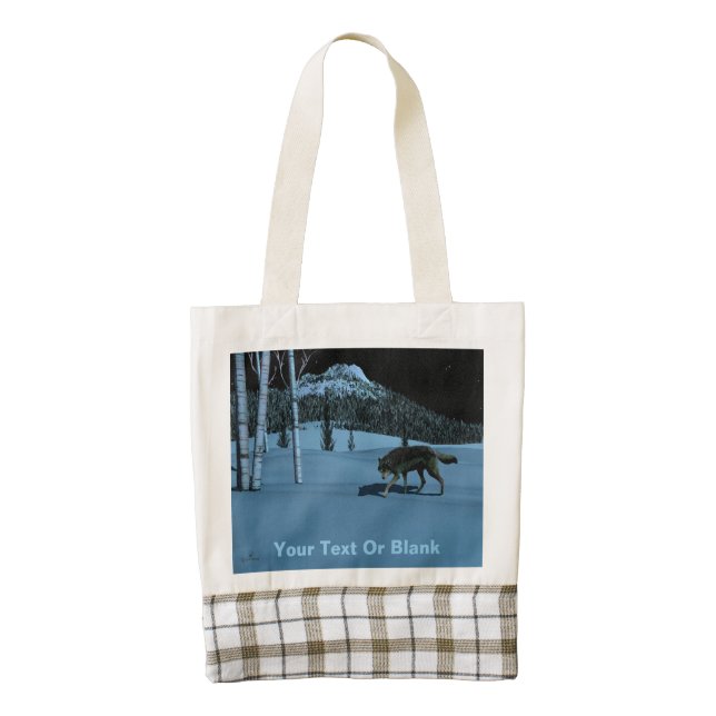 Winter Wolf - Tapetum Lucidum Zazzle HEART Tote Bag (Front)