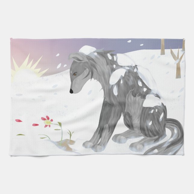 Winter Wolf Towel (Horizontal)