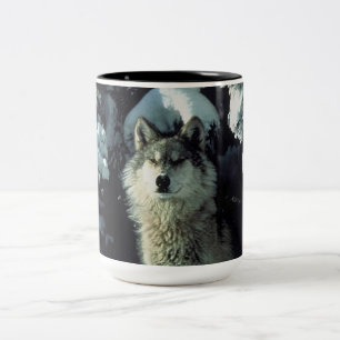 Winter Wolf Two-Tone Coffee Mug