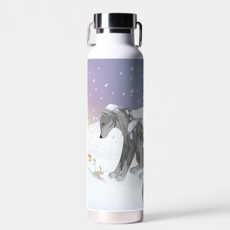 Winter Wolf Water Bottle