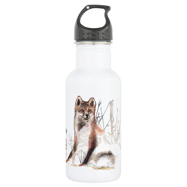 Winter Wolf Water Bottle (Front)