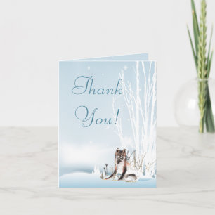 Winter Wolf Wedding Thank You