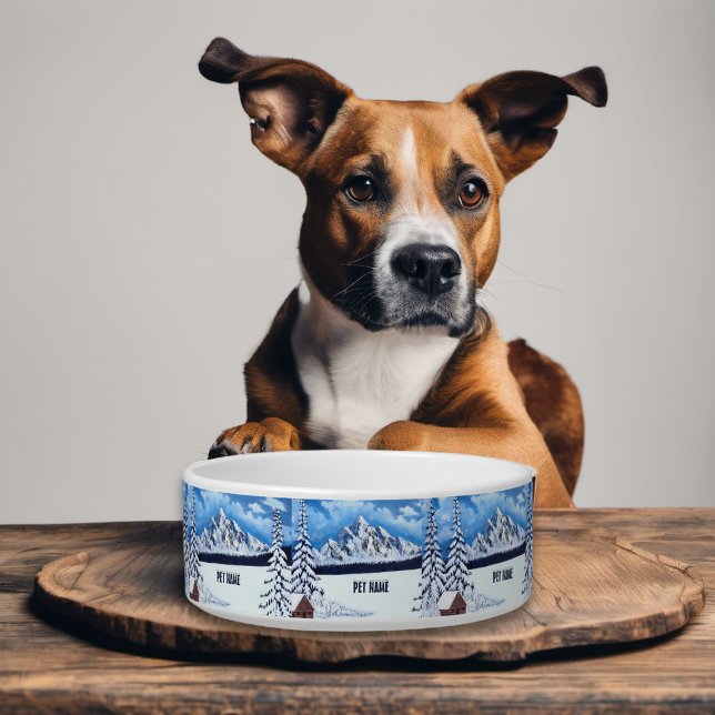 Winter Wonder Dog or Cat Bowl (Creator Uploaded)