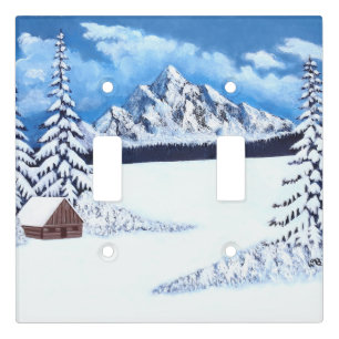 Winter Wonder Double Light Switch Cover