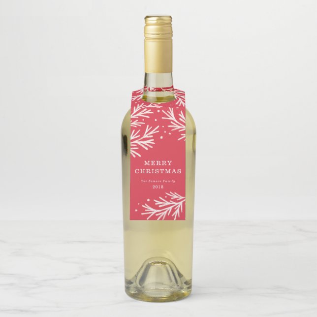 Winter Wonder Holiday Bottle Hang Tag (On Bottle)
