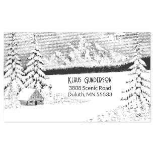 Winter Wonder Large Address Self-Ink Stamp