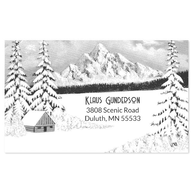 Winter Wonder Large Address Self-Ink Stamp (Design)