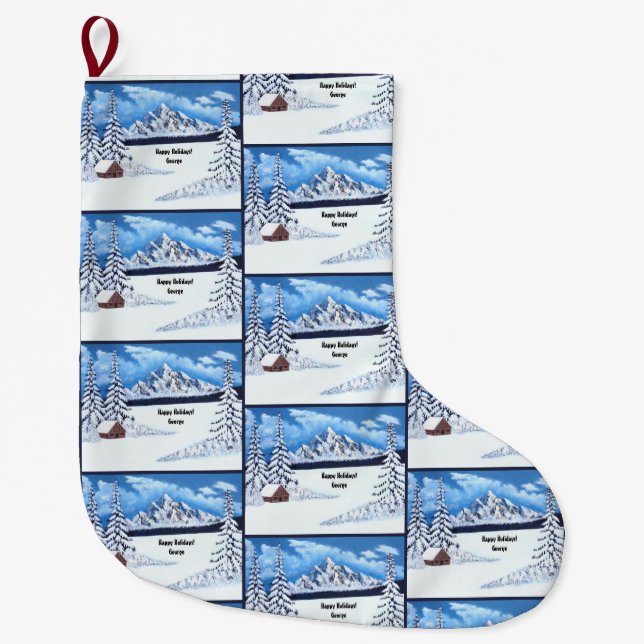 Winter Wonder Large Christmas Stocking (Front)