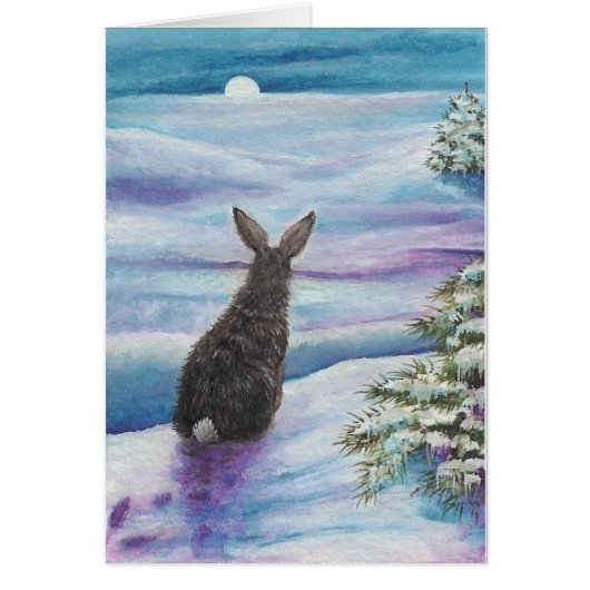 Winter Wonder Rabbits by BiHrLe Card (Front)