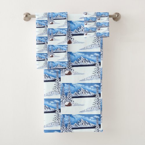 Winter Wonder Scene Bath Towel Set