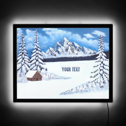 Winter Wonder Scene LED Sign