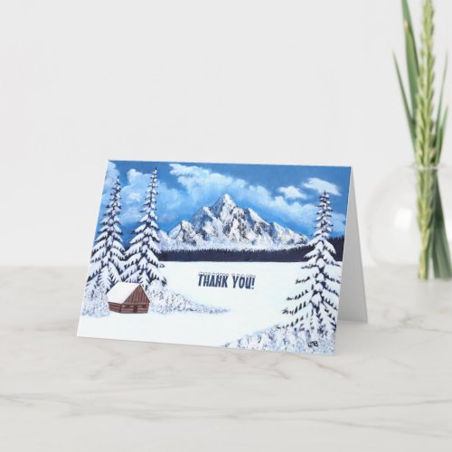 Winter Wonder Scene Thank You Card