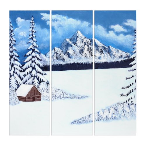 Winter Wonder Scene Triptych