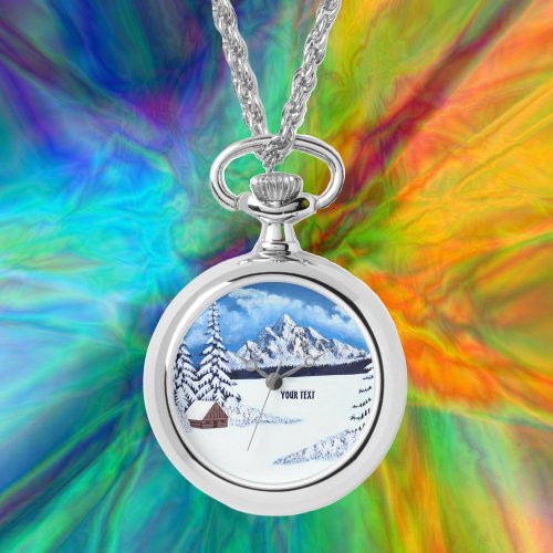 Winter Wonder Silver Necklace Watch