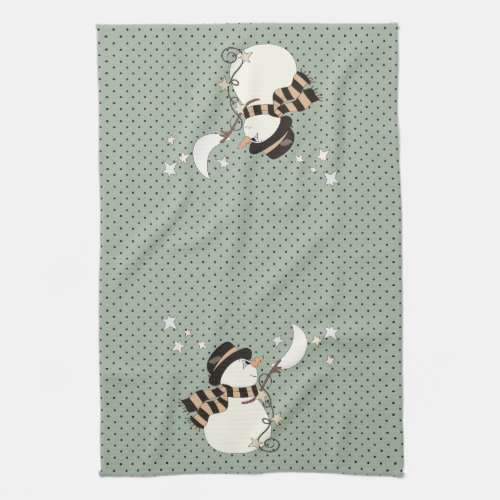 Winter Wonder Snowman Kitchen Towel