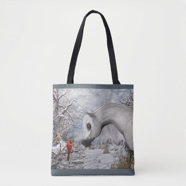 Winter Wonder Tote Bag, You Pick Background Color (Front)