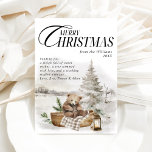 Winter Wonderla Forest Merry Christmas Holiday Card<br><div class="desc">Winter Wonderla Elegant Watercolor Merry Christmas Holiday Card</div>