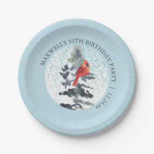 Winter Wonderland 50th Birthday Party Paper Plates