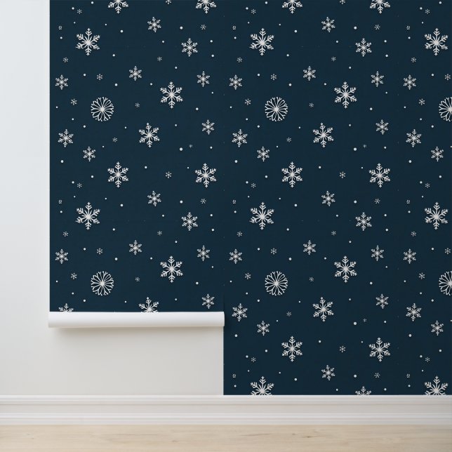 Winter Wonderland: A Delicate Snowflake Pattern Wallpaper (Application)