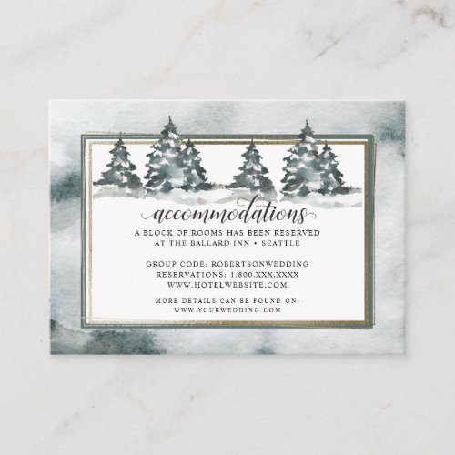 Winter Wonderland  Accommodations Enclosure Card
