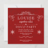 Apres Ski Party Invitation Ski Theme Invitation Holiday 