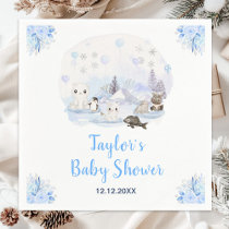 Winter Wonderland Arctic Animals Baby Shower Napkins