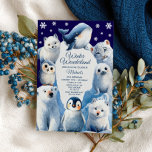 Winter Wonderland Arctic Animals Kids' Birthday  Invitation<br><div class="desc">Invite friends and family to a magical celebration with this Winter Wonderland birthday invitation featuring adorable arctic animals. With frosty snowflakes, icy blue tones, and playful winter charm, it sets the perfect mood for a cozy and festive party. Ideal for winter birthdays, this whimsical design makes your child’s special day...</div>