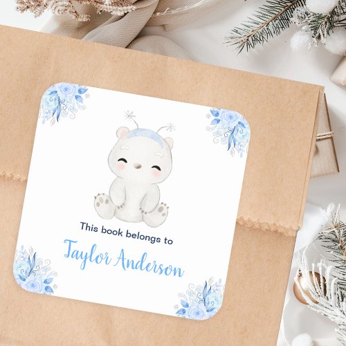 Winter Wonderland Arctic Polar Bear Kids Bookplate