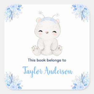 Winter Wonderland Arctic Polar Bear Kids Bookplate