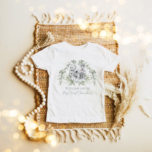 Winter Wonderland Artic Animals Baby 1st Christmas Baby T-Shirt
