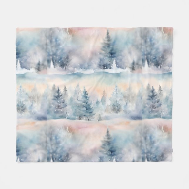 winter wonderland  - artistic fleece blanket (Front (Horizontal))