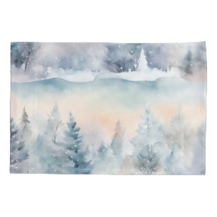 winter wonderland  - artistic pillow case