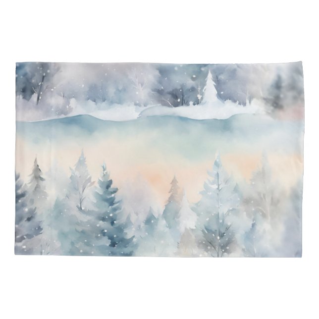winter wonderland  - artistic pillow case (Back)