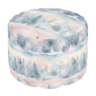 winter wonderland - artistic pouf