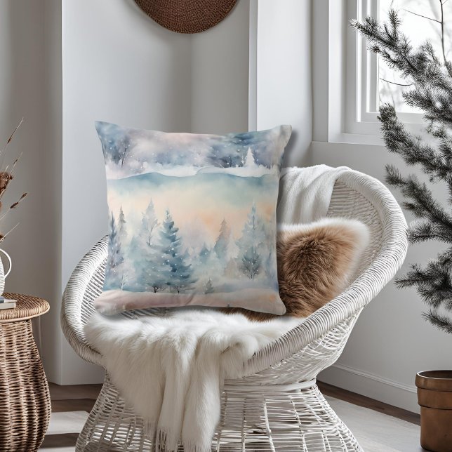 winter wonderland  - artistic throw pillow (Creator Uploaded)