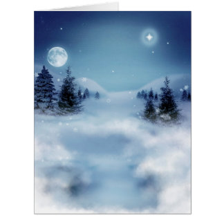 Winter Wonderland at Night Cards