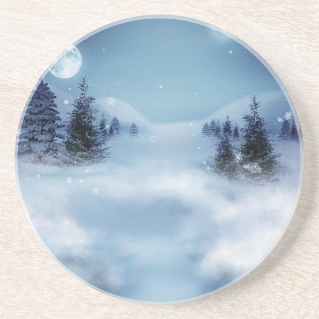 Winter Wonderland at Night Coaster (Front)