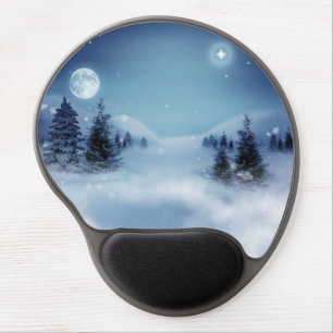 Winter Wonderland at Night Gel Mouse Pad