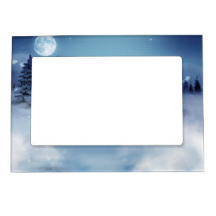 Winter Wonderland at Night Magnetic Frame