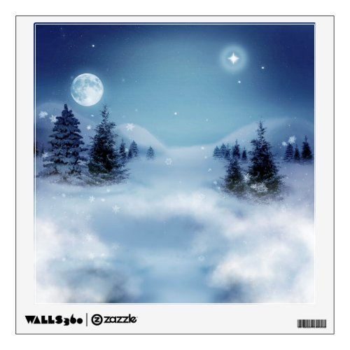 Winter Wonderland at Night Wall Decal