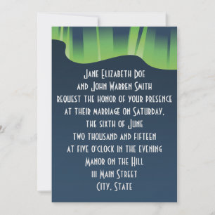 Winter Wonderland Aurora Wedding Invitation