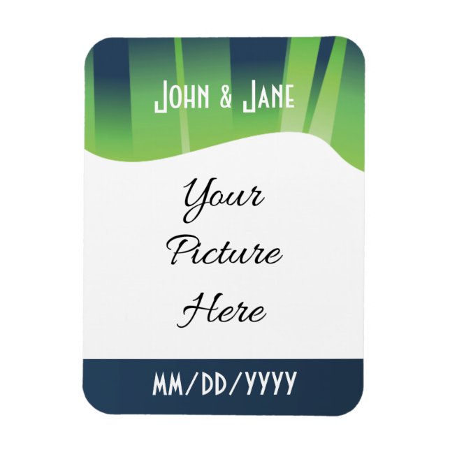 Winter Wonderland Auroras Save-the-Date Magnet (Vertical)